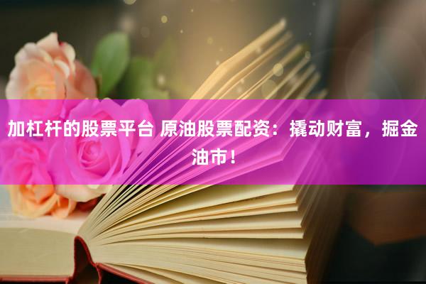 加杠杆的股票平台 原油股票配资：撬动财富，掘金油市！