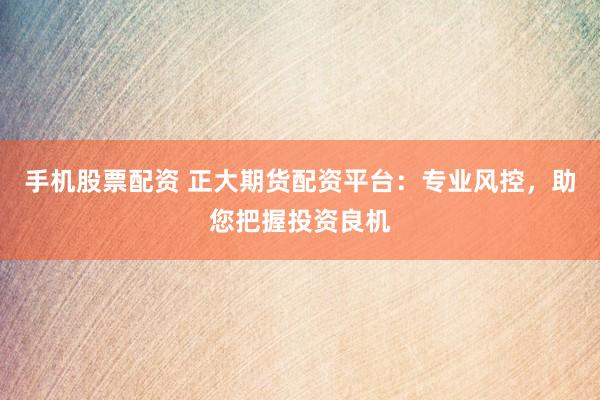 手机股票配资 正大期货配资平台：专业风控，助您把握投资良机