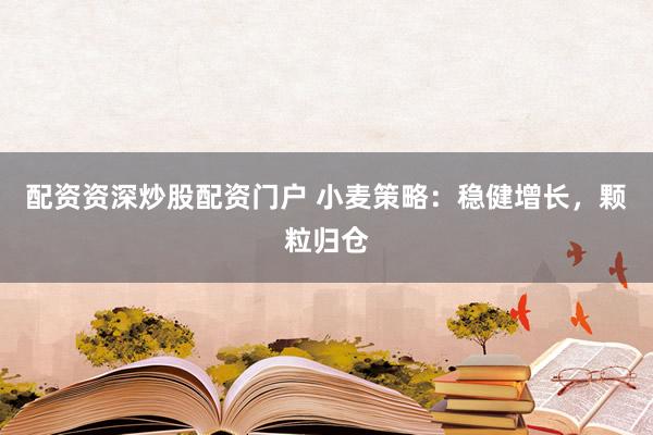配资资深炒股配资门户 小麦策略:稳健增长,颗粒归仓