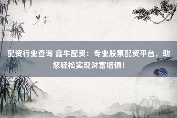 配资行业查询 鑫牛配资：专业股票配资平台，助您轻松实现财富增值！