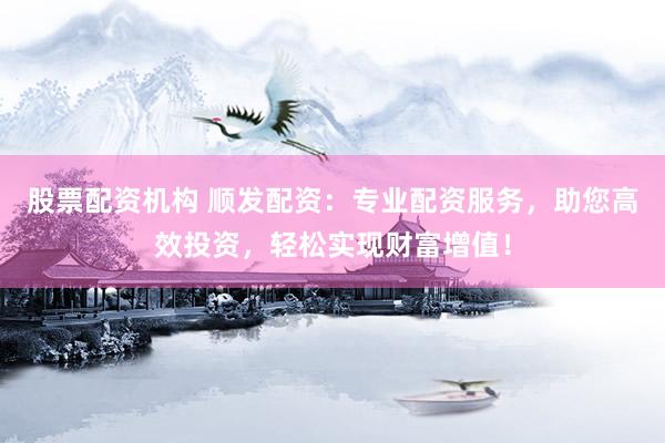股票配资机构 顺发配资:专业配资服务,助您高效投资,轻松实现财富增值!